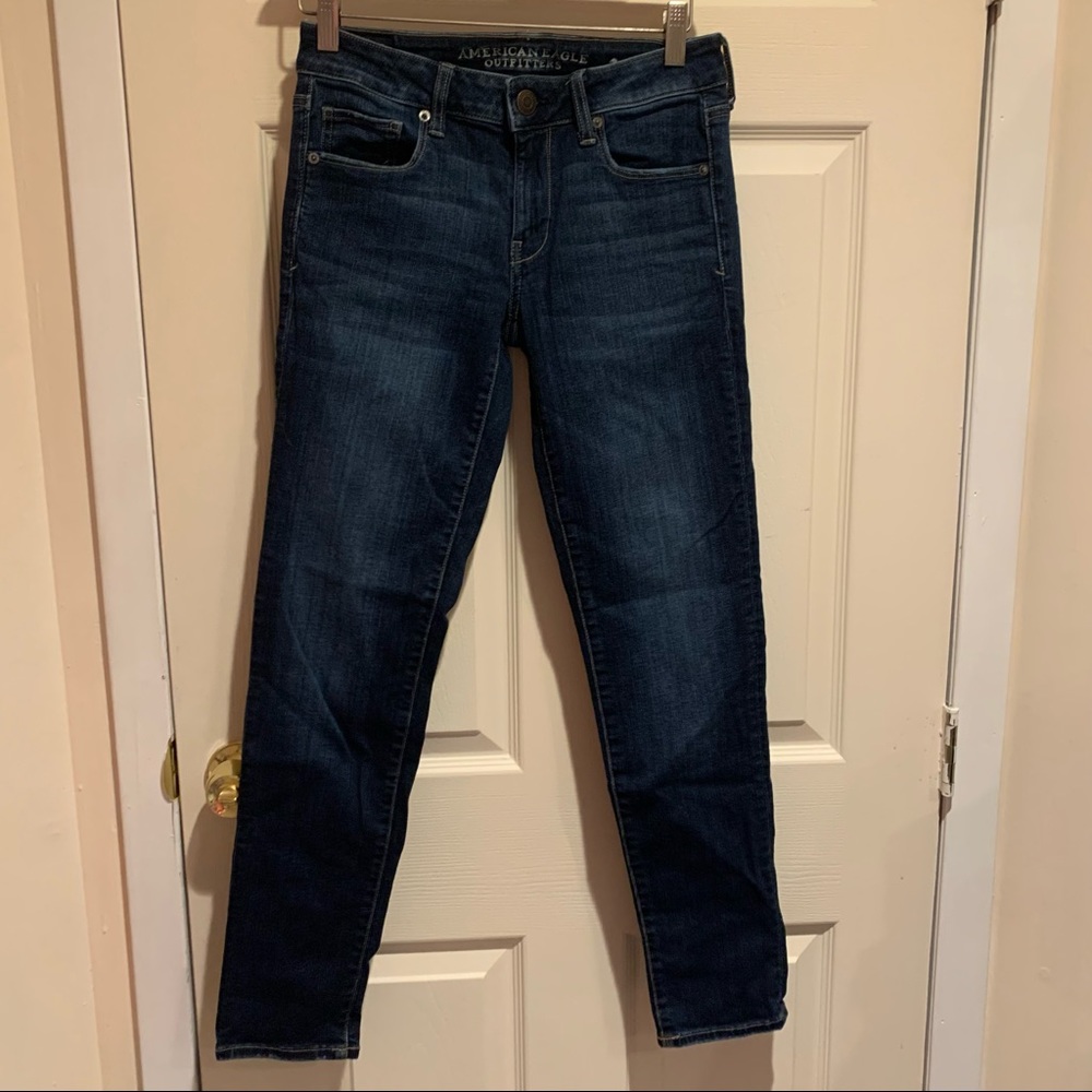 Dark wash denim jeans